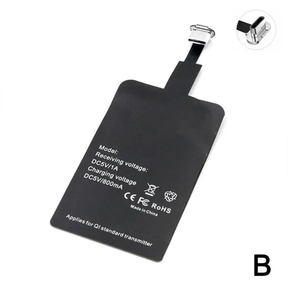Wireless Charging Receiver for Android  and Type C Fast Wireless Charger Adapter