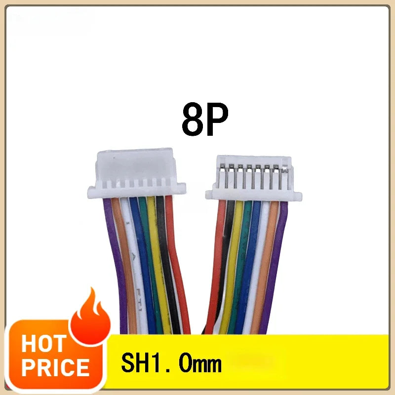 10Pcs JST SH Series 1.0mm Pitch Female Socket Terminal Plug Wire Connectors Set 2-12 Pin Options for Electronic Cables 28AWG