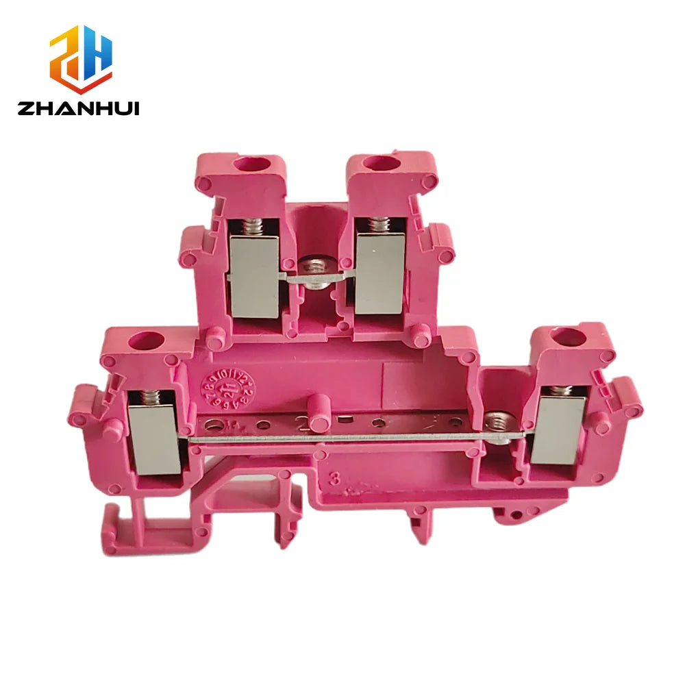 5Pcs MBKKB-2.5 Double Layer DIN Rail Terminal Block - 2.5mm² 12AWG Screw Connection Electrical Wire Conductor Terminal