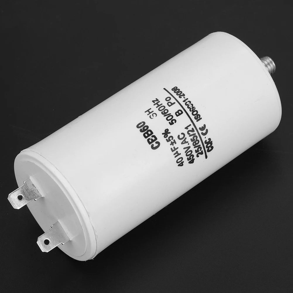 40μF Capacitor CBB60 450V 40μF Capacitor for Washing Machines 50/60Hz Water Pump Capacitor Capacitor