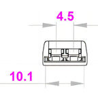 10Pcs Screw Fixing Solder-Free LED Strip Connector 2 Pin Quick Wire Connector For 8mm/10MM LED Light Strip Terminal Adapter