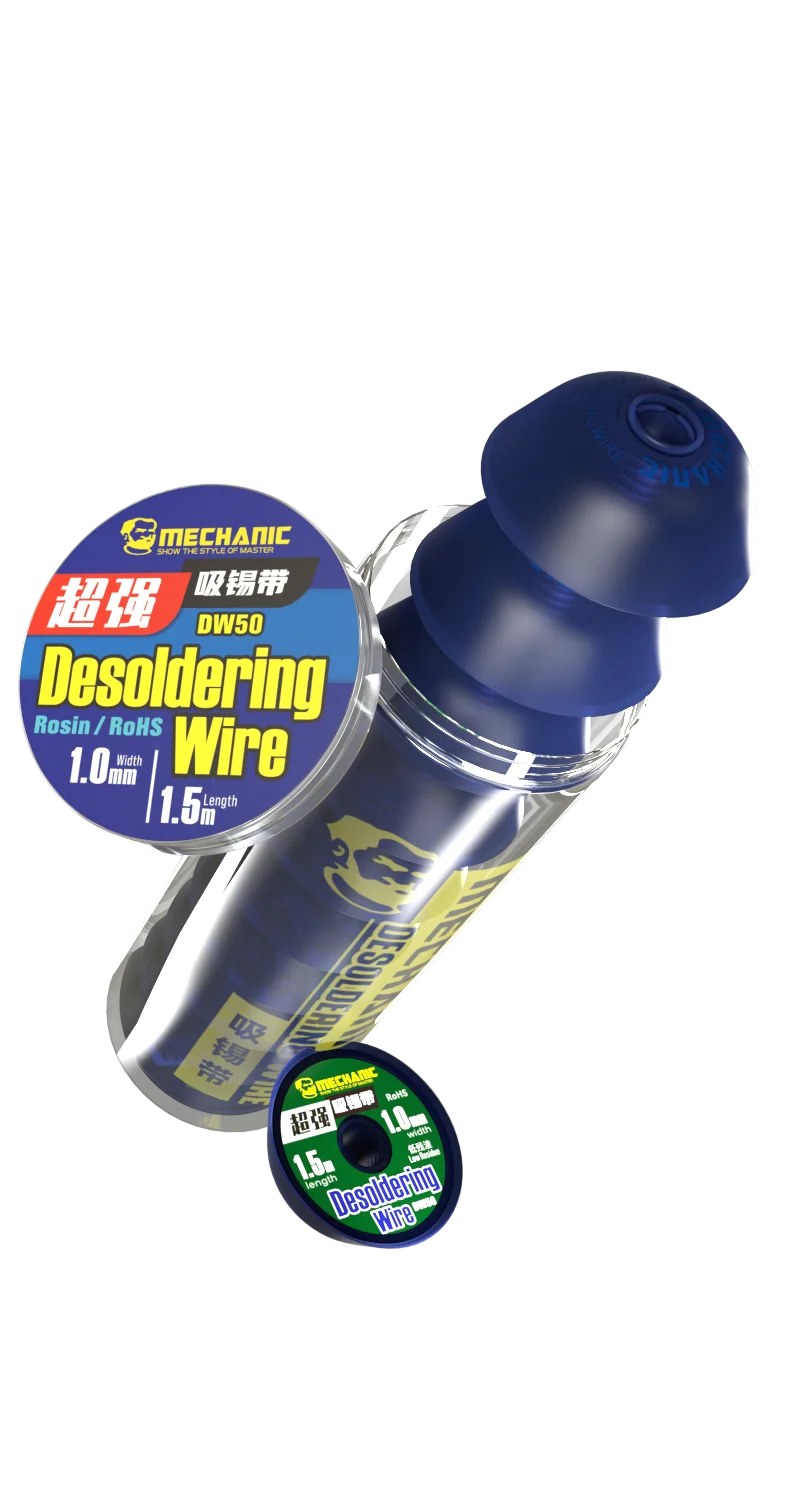 10pcs/lot MECHANIC DW50 Desoldering Wire Braid 1.0/1.5/2.0/2.5/3.0/3.5mm Solder Wick Remover Suction Tin PCB BGA Soldering Tools