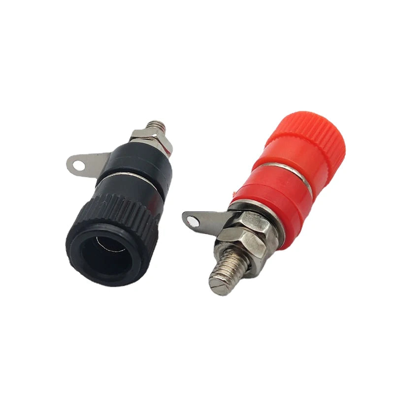 5/10PCS Binding Posts Terminals 4mm Banana Plug Socket Nickel Plated Terminal Red Black Barrel Connector For Amplifier Arduino