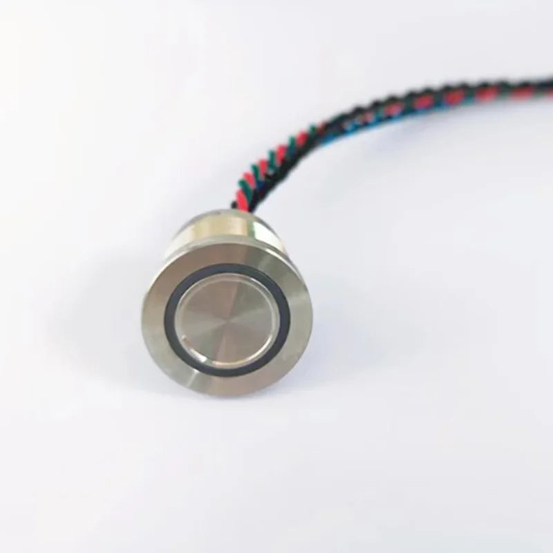 16MM 19MM 22MM IP68 316L stainless steel or  Black aluminum Waterproof RGB 3 color piezo push button switch PS223P10YSS1RGB24T