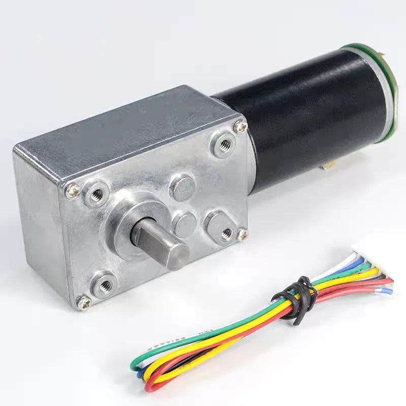 1pc 5840-31ZY Scroll Hall Encoder Geared Motor 12V 24V Hanger Motor Metal Gear Forward Reverse