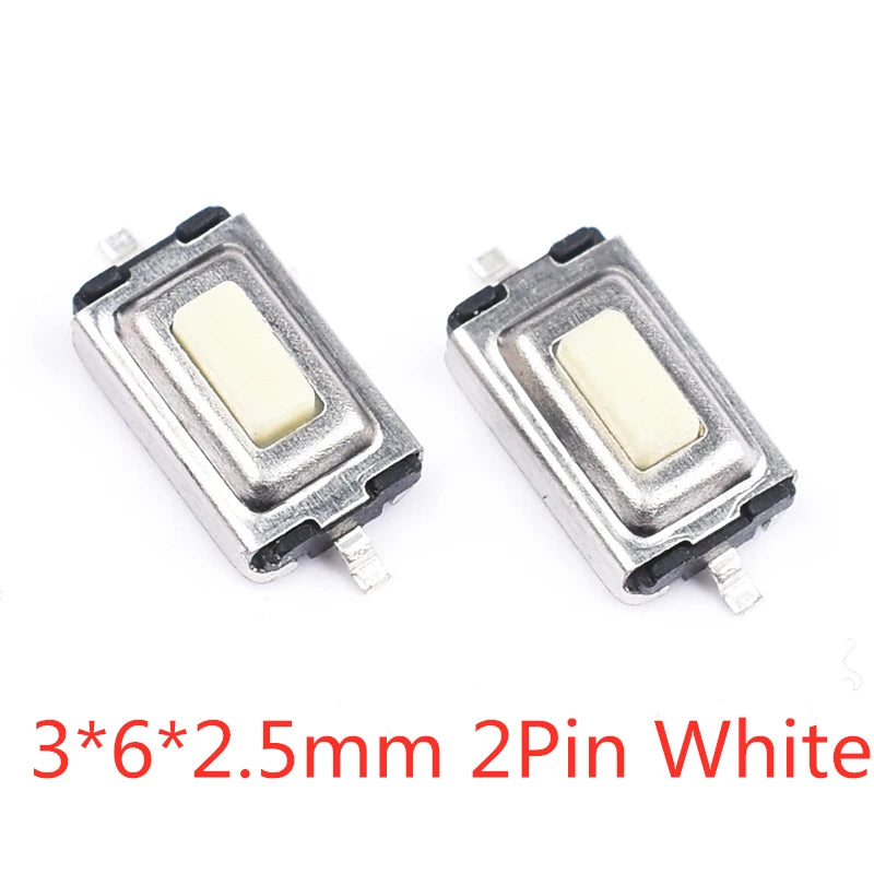 20Pcs SMD Tactile Switch Micro Push Button Silicone Key 3x4 3x6 4x4mm 2Pin 4Pin Electronic Component Switchs