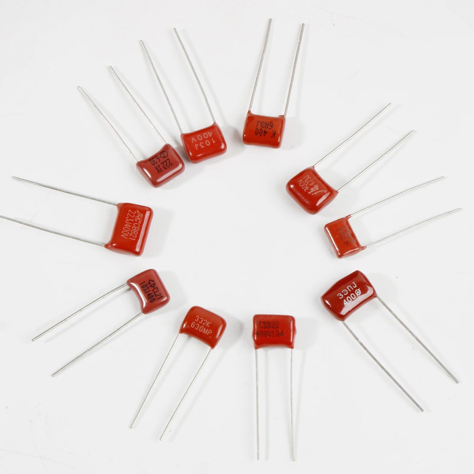 20pcs CBB Capacitors Metallized Polypropylene Film Capacitor 0.01uf 0.22uf 0.33uf 0.47uf 0.68uf 1nf 10nf 22nf 23nf 47nf 68nf