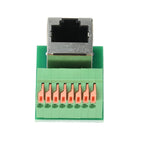 RJ45 Female Breakout Board Solderless RJ45 to 8Pin Quick Spring Terminal RJ45 Female Connector