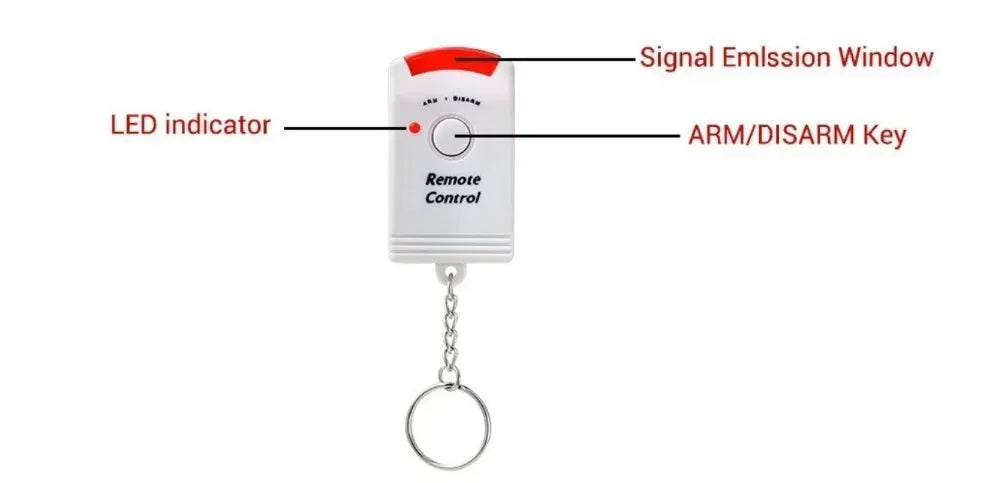 Wireless Garage Security Alarm Dual Remote Control Infrared Motion Sensor Detector for Home Burglar Alert Outdoor Shed
