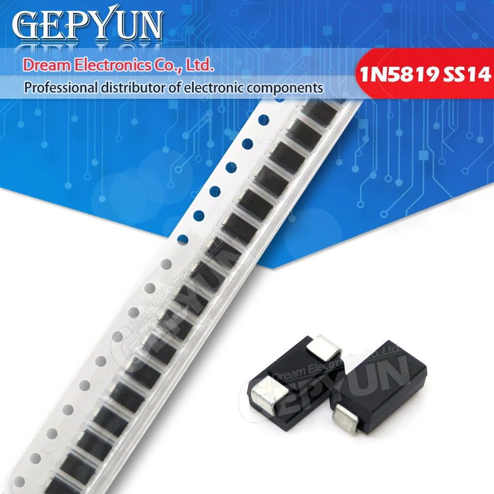 50pcs sma 1N5819 SMD IN5819 1A 40V do-214ac Schottky diode ss14 SS14