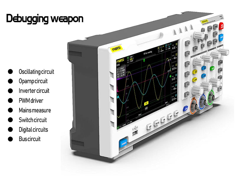 FNIRSI-1014D 1013D TC3 Oscilloscope 3-in-1 Dual Channel Input Signal Generator 100MHz * 2 Analog Bandwidth 1GSA/s Sampling Rate