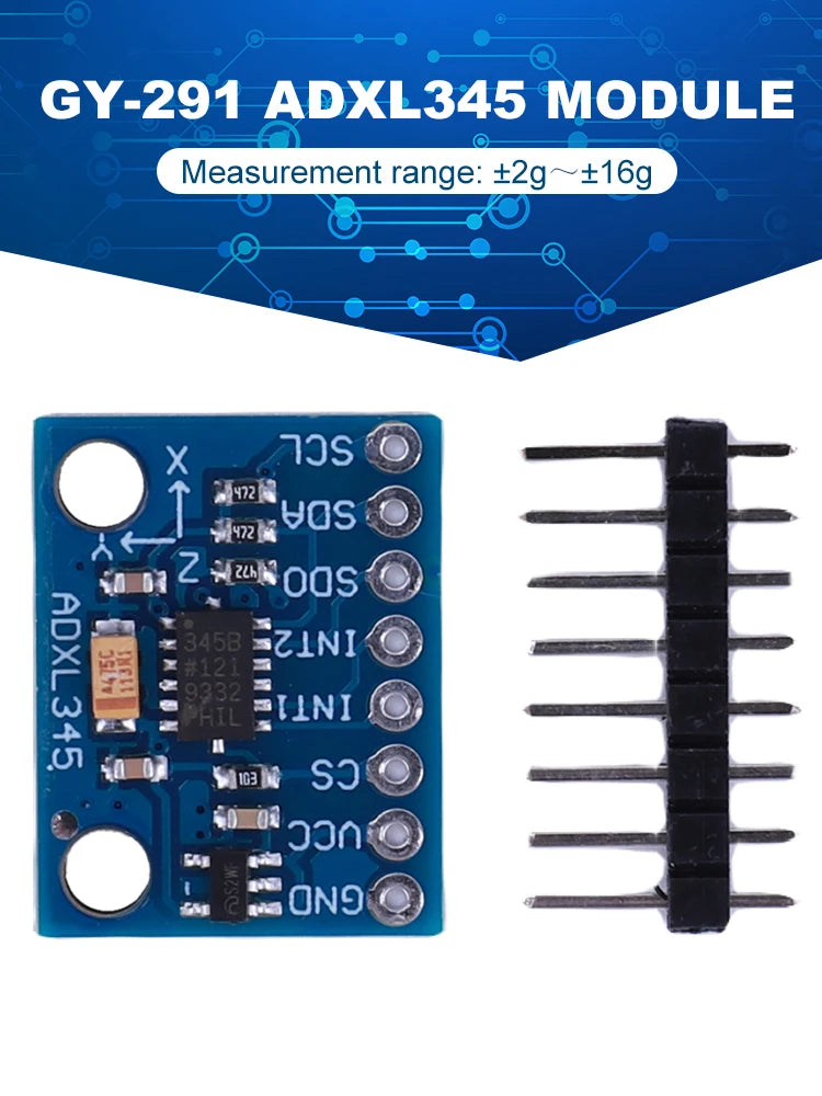 GY-291 ADXL345 Digital Three-Axis Acceleration of Gravity Tilt Module Acceleration Gravity Tilt Sensor Board for Arduino