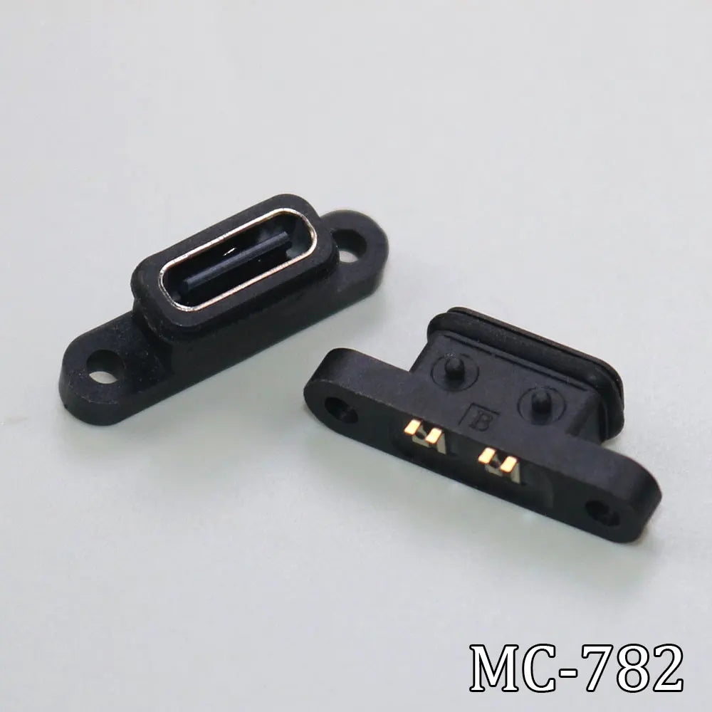 1PC Type-C USB 4 6 16 Pin Female SMD DIP With Screw Hole Waterproof Connector For DIY PCB Design High Current Fast Charging Jack