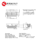 DC3 IDC Box Headers 1.27mm SMT JTAG Connector 2*5 10P/12/14/16/20/30/40/80/100 Pin For External Positioning Column Female Socket