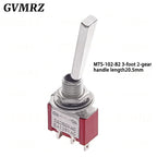 2PCS Flat Handle 6mm Panel Mount Mini Toggle Switch 3/6Pin 2/3 Positions ON OFF ON Locking Momentary RC Model Remote Controlller