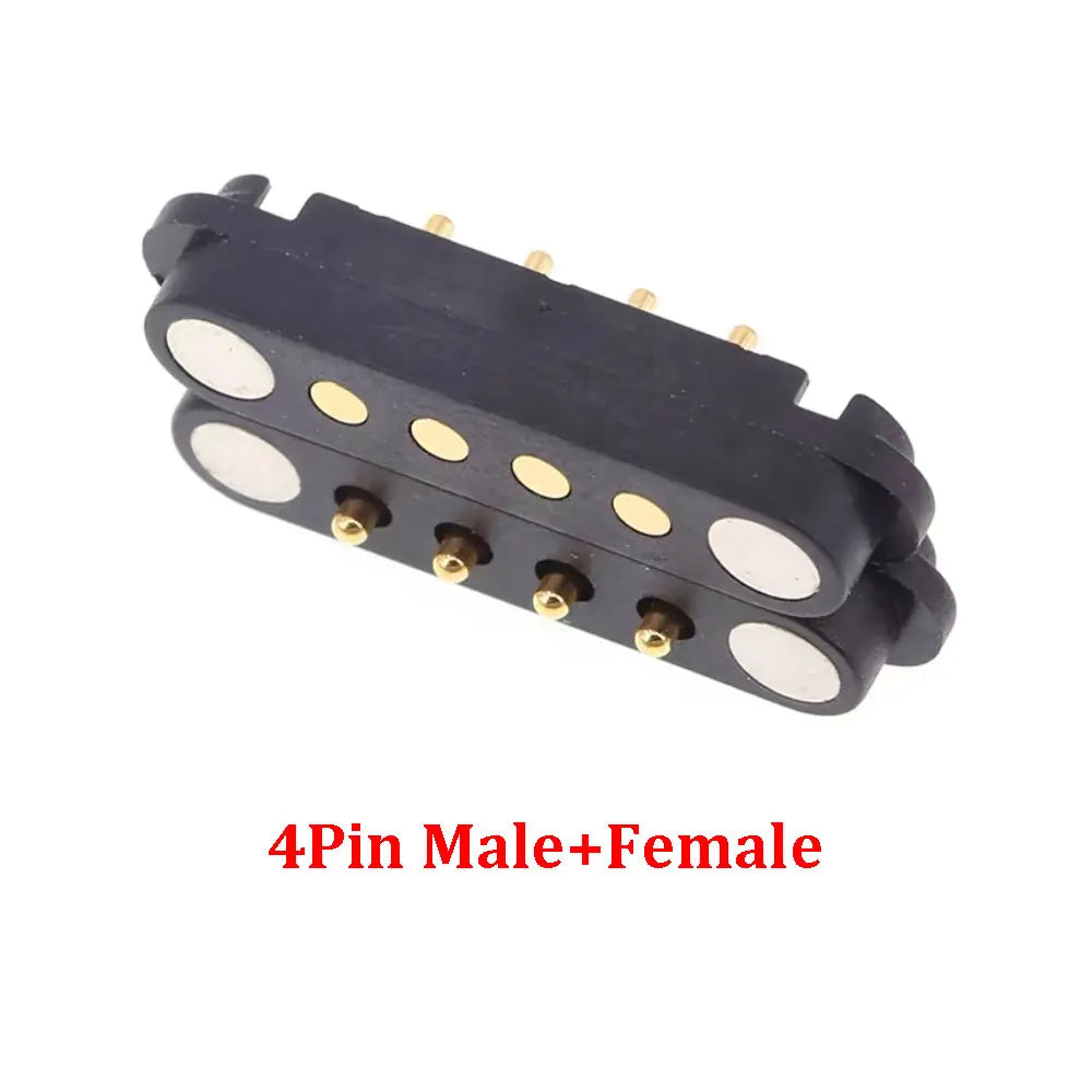 Spacing 2.54mm 2A DC Magnetic Pogo Pin Connector 4/5/6/7/8Pin Pogopin Male Female Spacing 2.5 Spring Loaded DC Power Socket Spot