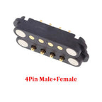 Spacing 2.54mm 2A DC Magnetic Pogo Pin Connector 4/5/6/7/8Pin Pogopin Male Female Spacing 2.5 Spring Loaded DC Power Socket Spot