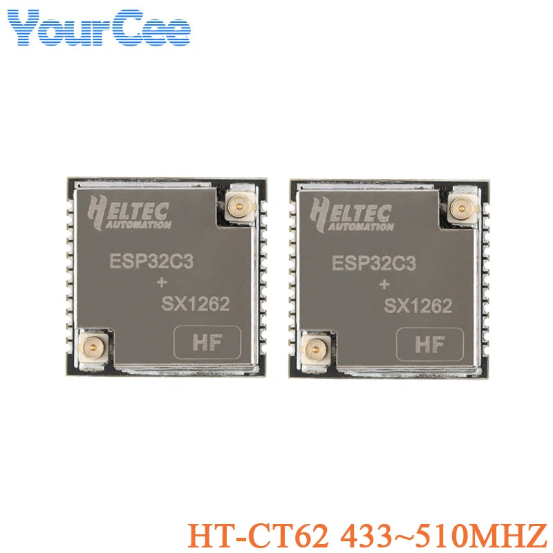 5PCS/1PC HT-CT62 ESP32C3 SX1262 Bluetooth-compatible BLE LoRa LoRaWAN Node WiFi Wireless Module 433-510MHz 863-928MHz Antenna