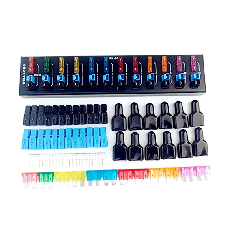 WELL LONG WL-50B  12-Port Anderson Connector Power Splitter Strip  Fixing Fuse Distributor DC 36V 45A.