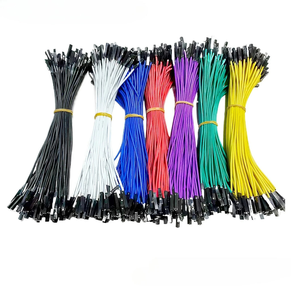 10pcs Silicon Du Bang 2.54mm 1P Soft High Temperature Resist Cable Male Female 26AWG For DIY Arduino Breadboard Black White