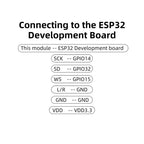 MS3625 I2S MEMS Microphone Module High Anti-Interference Left Right Channel for ESP32 DSP Smart Voice Audio Development