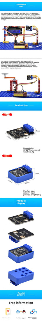 MPU6050 Six Axis Sensor Module 3D Angle 3 Axis Acceleration Gyroscope