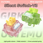 Outemu Silent Switch Peach V3 Switch Mute Lemon Switches Hot swap Quiet Mechanical Keyboard Linear Tactile 5Pin Pre Lubed POM