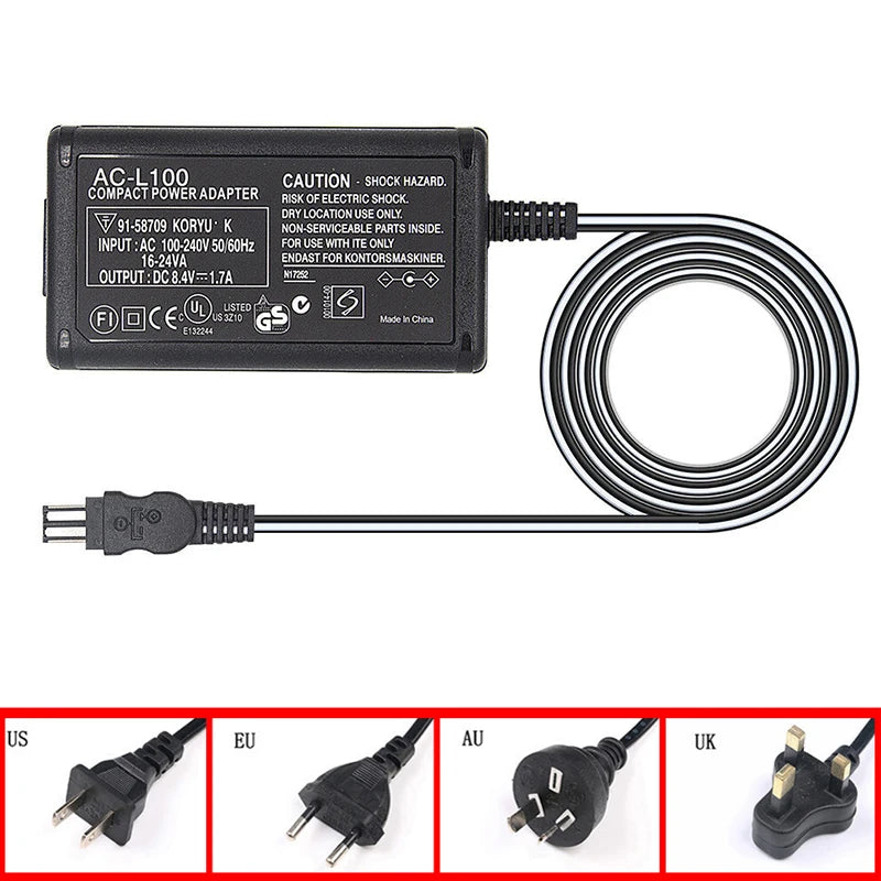 AC-L100C For Sony Camera AC-L10A/B L15 Power Adapter NX100 AX2000 MC2500 HXR-NX3 CCD-TRV228 TRV615 PC104 MVC-FD200 HVR-A1C V1C