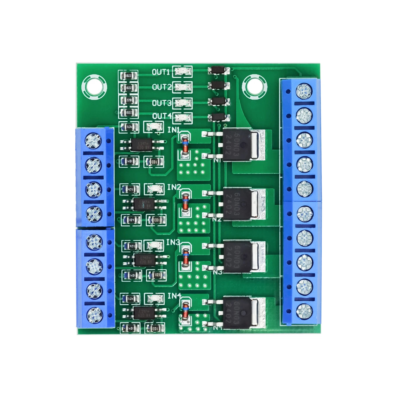 4 channel switch tube module PLC amplifier circuit board high power optocoupler isolation