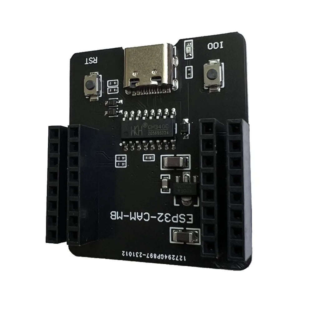 ESP32 CAM Development Board Breakout Adapter with Serial Port Programmer and Extended GPIO Pin Headers for OV2640 Camera Module