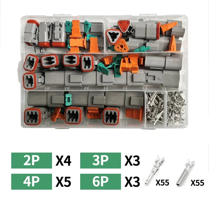 588pcs Deutsch Type Connector Kit Waterproof Wire DT Series Connector set DT06 04 2/3 / 4 pin 6/8/12 pin Sealed Plug