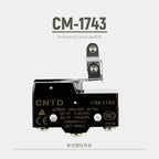 Micro Limit Switch CNTD CM‑1743 CM‑1743N Long Roller Lever 15A 250VAC 1NO1NC Plastic Housing Travel Switch for Industrial Machin