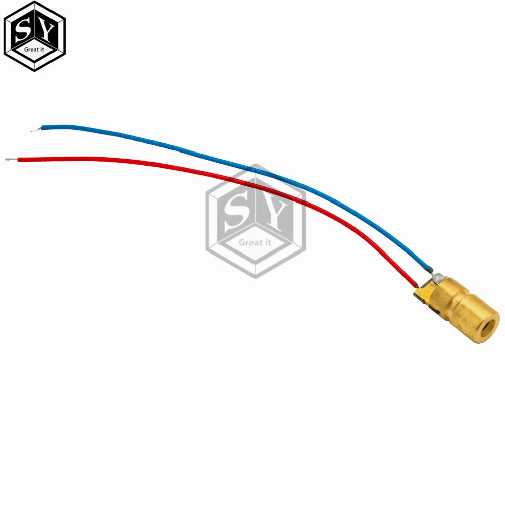 1pcs 5V 650nm 5mW Adjustable Laser Dot Diode Module Red Sight Copper Head Mini Laser Pointer