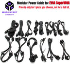 Modular Power Cable for EVGA SuperNOVA G1 G2 G3 G+ B1 B2 B5 650W 750W 850W, GPU PCIe 8Pin, CPU 4+4Pin, SATA Molex IDE, ATX 24Pin