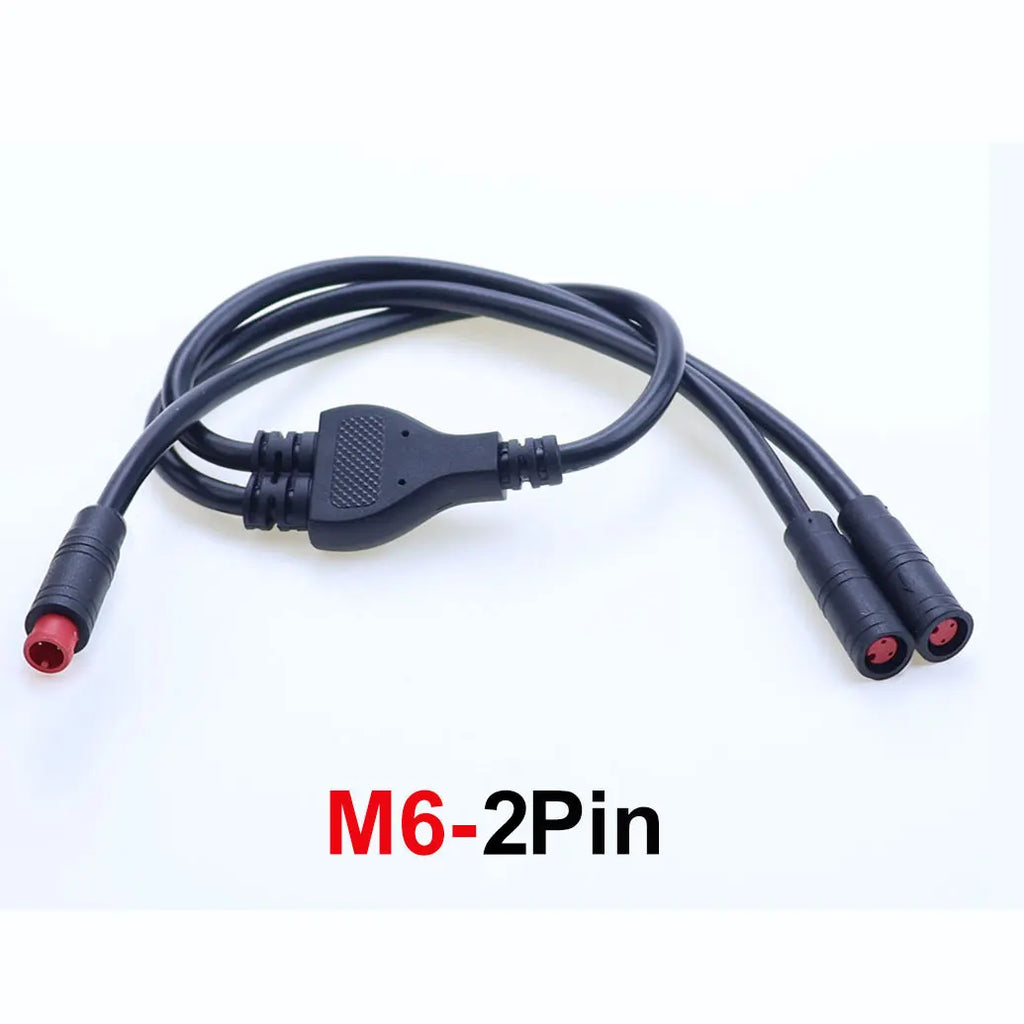 M6 M8 1 Male To 2 Female 2/3/4/5/6 Pin Ebike Splitter Sensor Connector Plug Electric Bicycle Butt Waterproof Cable Joint 40CM