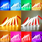 IP68 Waterproof COB LED Neon Strip Light 5m 10m 15m 20m 0.5m 12V 24V 320LED Flexible Tape Silicone Tube Lamp Liner Lighting RA90