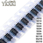 50pcs SS12 SS14 SS16 SS24 SS34 SS36 SS54 SS110 SS210 SS310 SMA DO-214AC SMD Rectifier Diode Fast Recovery