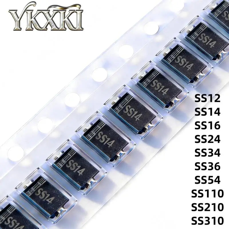 50pcs SS12 SS14 SS16 SS24 SS34 SS36 SS54 SS110 SS210 SS310 SMA DO-214AC SMD Rectifier Diode Fast Recovery