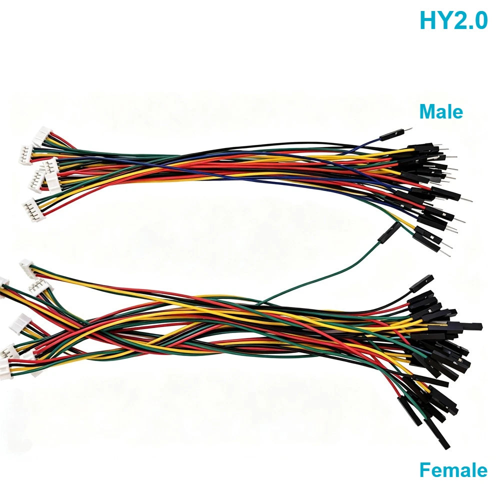 10Pcs HY2.0 to Dubang Line Electronic Wire-2P/3P/4P/5P/6 Pin To 2.54mm Dubang Male/Female Wire Connector Color Cable