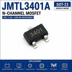 (100 pcs) JMTL3401A SOT-23 (Marking 3401) - P-Channel MOSFET -30V -4.2A 55mΩ 1.2W L3401A
