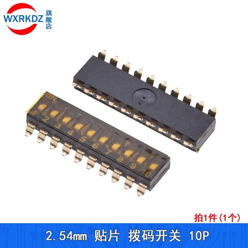 10pcs SMD SMT Slide Type Switch 1P 2P 3P 4P 5P 6P 8P 10P 2.54mm Position Way DIP Black Pitch Toggle Switch Black Snap Switch