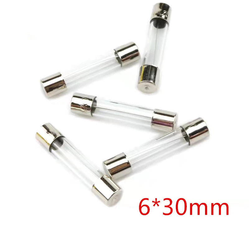 10/20/lot One Sell 6*30mm Fast Blow Glass Tube Fuses 6x30mm 250V 100mA 200mA 250mA 315mA 500mA 630mA 750mA 20A 25A 30A AMP Fuse