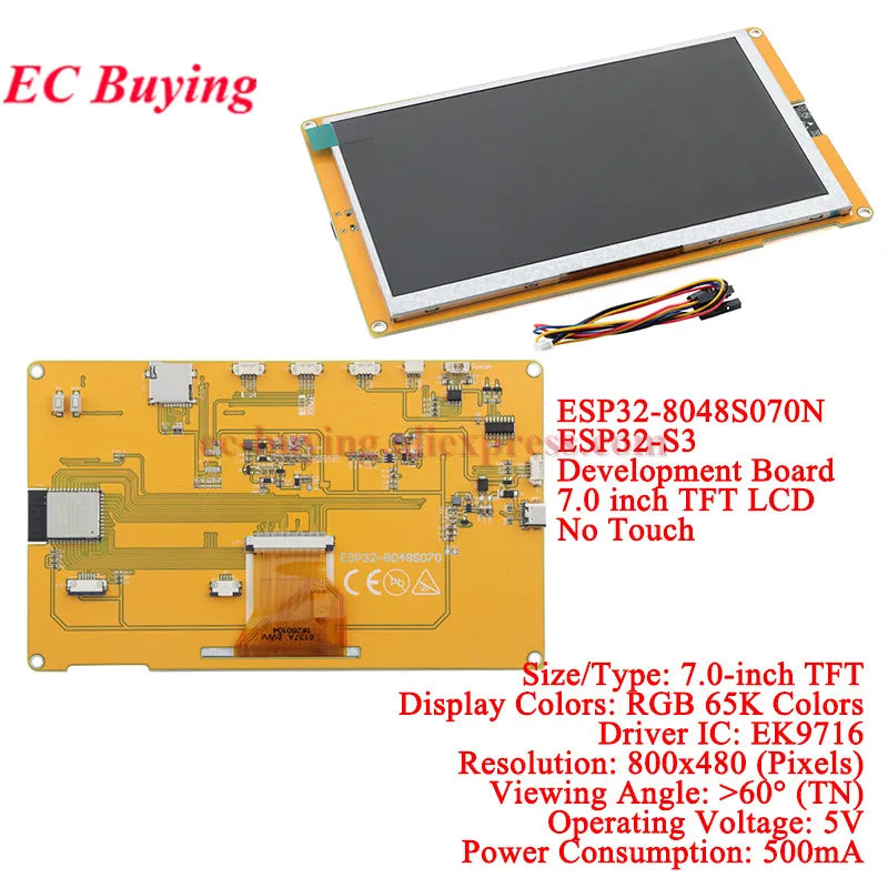 ESP32 S3 for Arduino LVGL WiFi Ble Development Board 2.4 2.8 3.2 3.5 4.3 5 7.0 inch 240*320 Display Screen LCD TFT Module Touch