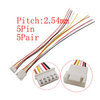10Pcs Micro JST XH 2.54mm Pitch 2/3/4/5/6 Pin Male Plug / XH2.54 Female Socket Extension Lead Wire Cable Connector 20CM 26AWG