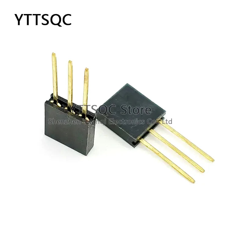 10pcs 2.54mm 1x2/3/4/5/6/8/10/12/15/16/20/40 Pin Single row Straight FEMALE Stackable 11mm Long Legs Header For Arduino Shield