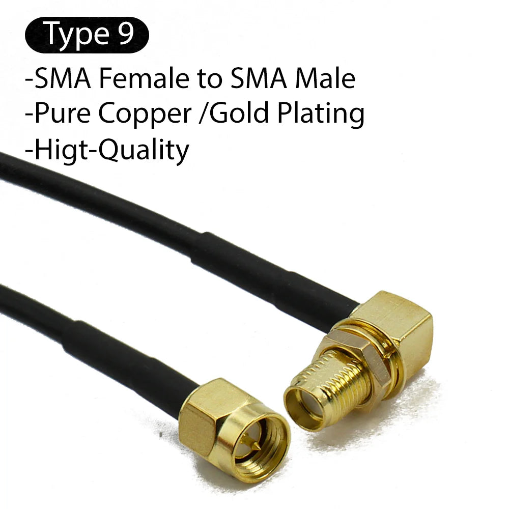 RG174 SMA to SMA Male Female Straight Right Angle Antenna extension jumper RF Pigtail Adapter Cable For WIFI 3G 4G GSM Antenna