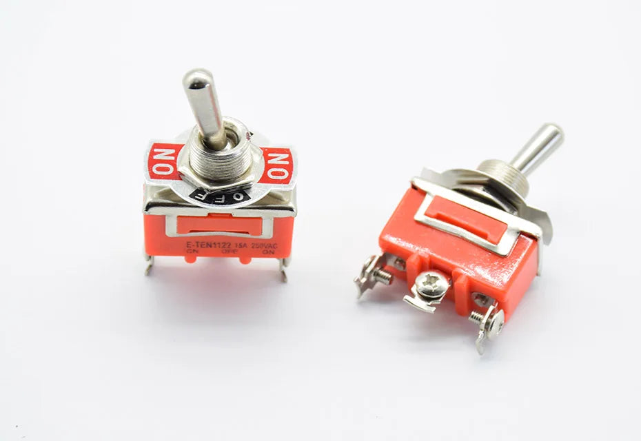 1PC  Car Metal SPDT SPST P0.05 15A 250V Terminal Stainless Steel Waterproof  12V Heavy Duty ON OFF ON ON Toggle Flick Switch