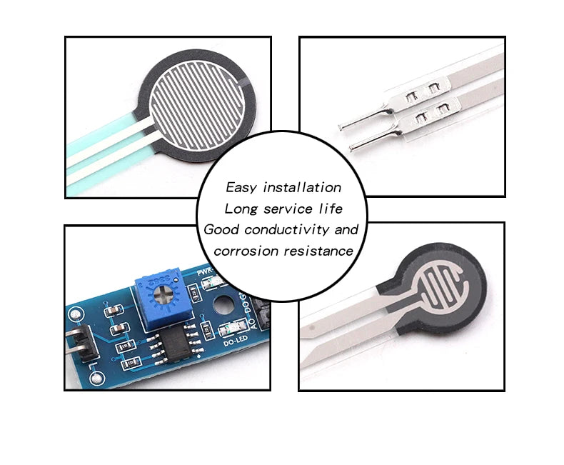 FSR402 Resistive Film Pressure Sensor Force Sensitive Resistor Thin Film RFP602 Weighing Sensor Module