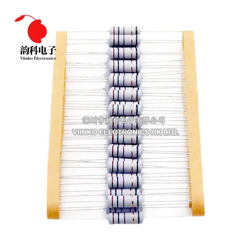 10pcs 3W 5% Wire Wound Resistor Fuse Winding Resistance 0.1R 0.1 0.15 0.22 0.33 0.47 0.5 1 2.2 4.7 6.8 10 22 33 47 51 68 100 ohm