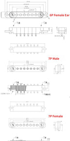 1/5Set 2A DC Magnetic Pogo Pin Connector 2Pin 3Pin 4 5 6 7 8 9 Pin Pogopin Male Female Spacing 2.5/2.80mm Spring Loaded Socket